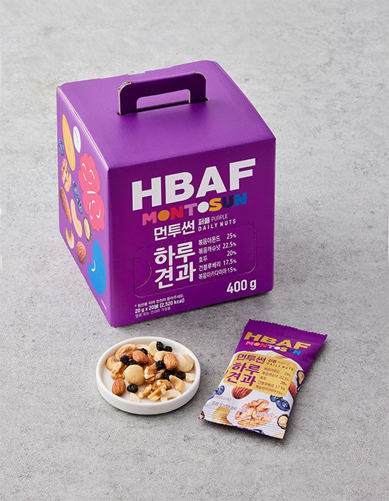 【하루出品】 HBAF] 먼투썬 하루견과 퍼플 20gx20봉 - 마켓컬리
